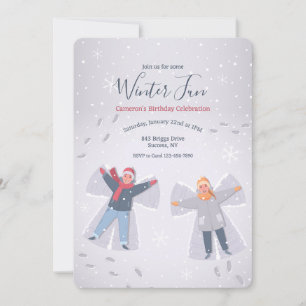 Cartes d'invitation pour les Anges de neige