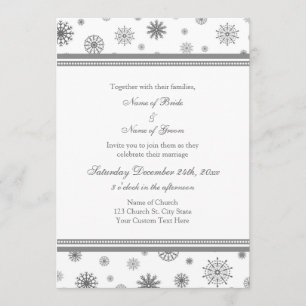 Cartes d'invitation pour mariage hivernal blanc gr