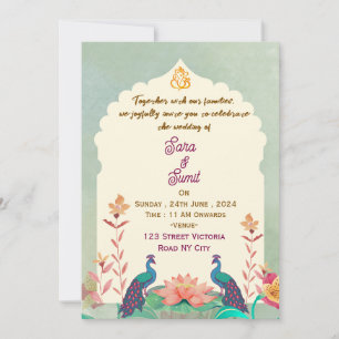 Cartes d'invitation pour mariage indien