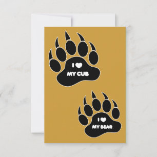 Cartes d'invitation pour mariages de Gay Bear Cub