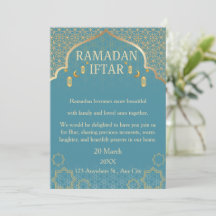 Cartes d'invitation pour Ramadan Moubarak – Iftar 