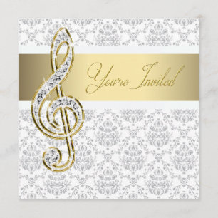 Cartes d'invitation pour récital de musique en for