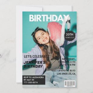 Cartes d'invitation pour ses 20 ans pour la couver