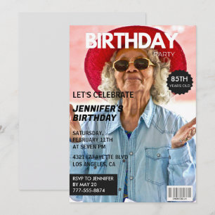 Cartes d'invitation pour ses 85 ans de couverture