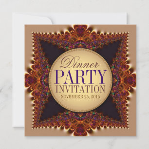 Cartes d'invitation pour soirée adulte Terre en de