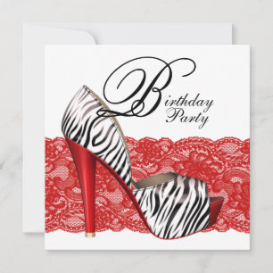 Cartes d'invitation pour soirée au thème de chauss