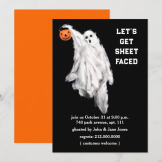 Cartes d'invitation pour soirée d'Halloween pour a