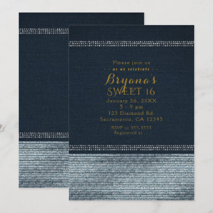Cartes d'invitation pour soirée glamour Denim & Di