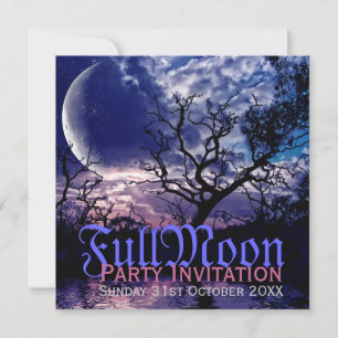 Cartes d'invitation pour soirée Halloween sous la 