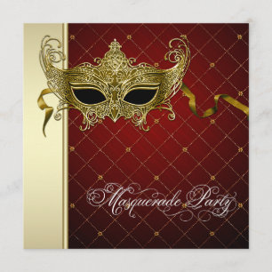 Cartes d'invitation pour soirée masquée en Bourgog