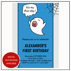 Cartes d'invitation pour un 1er anniversaire Hallo