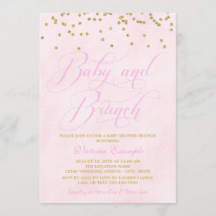 Cartes d'invitation pour un brunch de baby shower