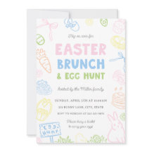 Cartes d'invitation pour un brunch et une chasse a