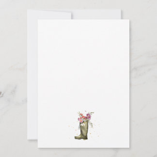 Cartes d'invitation pour un mariage aux bottes de 