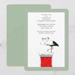 Cartes d'invitation pour une baby shower de décemb