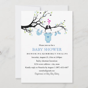 Cartes d'invitation pour une Baby Shower Garçon