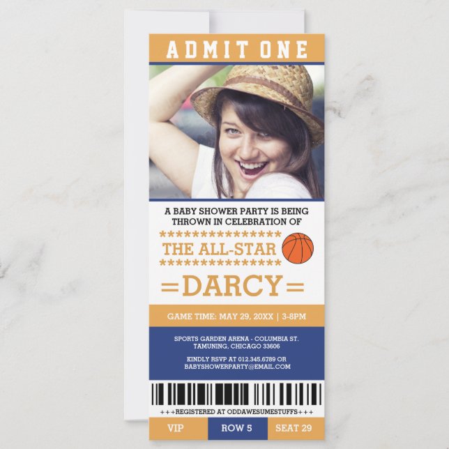 Cartes d'invitation pour une Baby Shower sur le th (Devant)