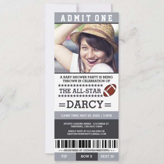 Cartes d'invitation pour une Baby Shower sur le th (Devant)