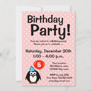 Cartes d'invitation pour une fête d'anniversaire 5