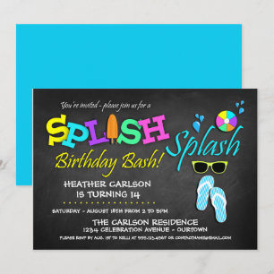 Cartes d'invitation pour une fête d'anniversaire à