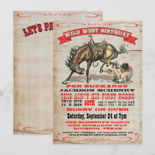 Cartes d'invitation pour une fête d'anniversaire C