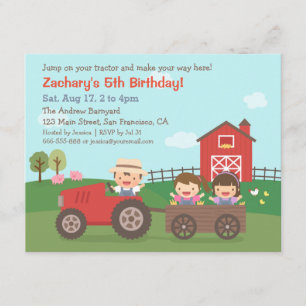 Cartes d'invitation pour une fête d'anniversaire d