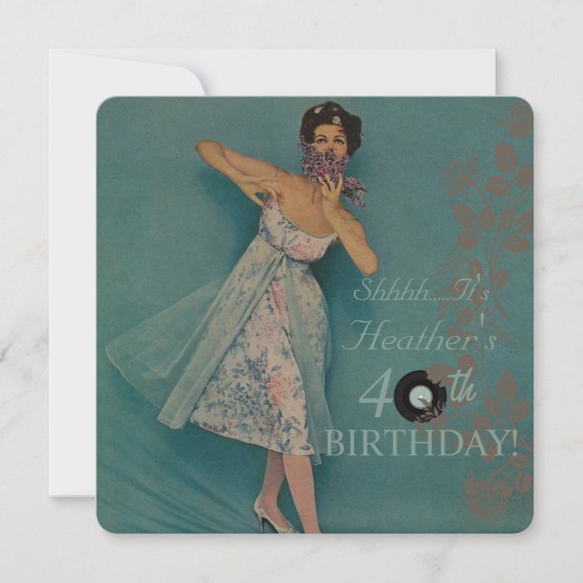 Cartes d'invitation pour une fête d'anniversaire d (Devant)