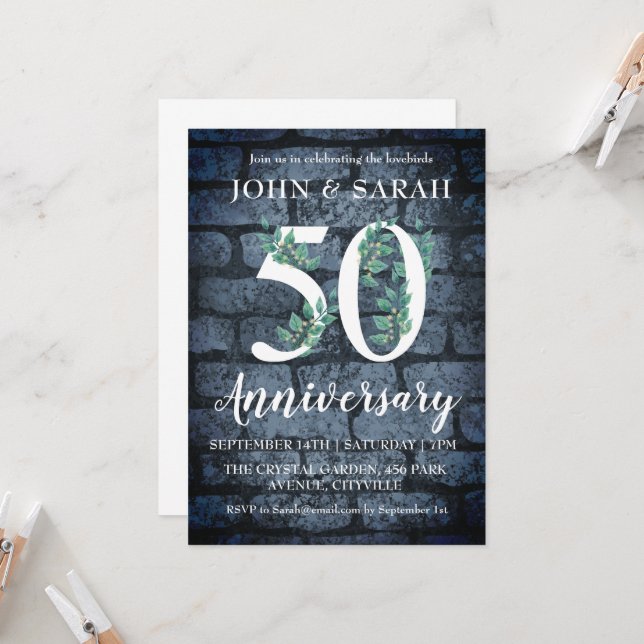 Cartes d'invitation pour une fête d'anniversaire d (Devant/Arrière en situation)