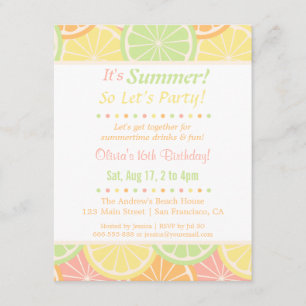 Cartes d'invitation pour une fête d'anniversaire f
