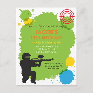 Cartes d'invitation pour une fête d'anniversaire p
