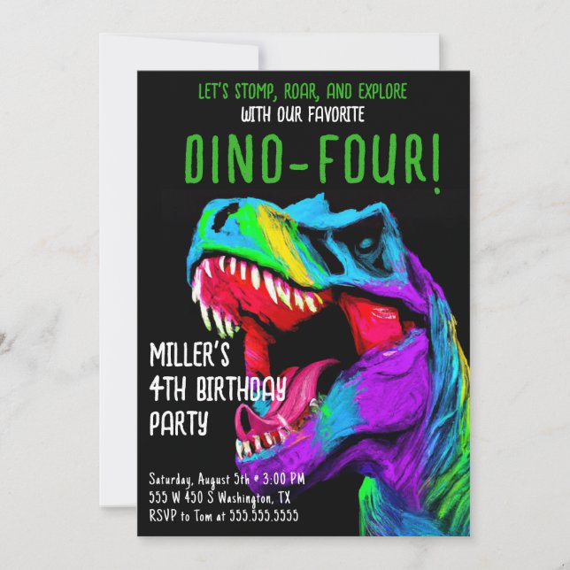 Cartes d'invitation pour une fête d'anniversaire s (Devant)