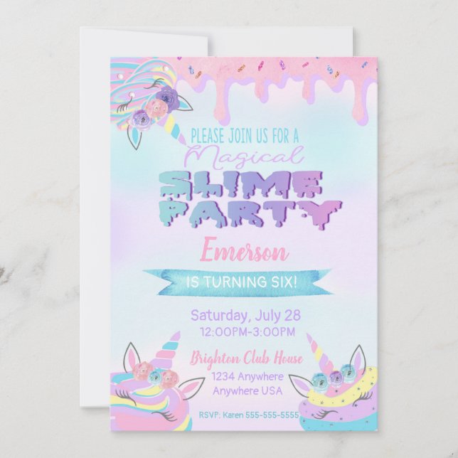 Cartes d'invitation pour une fête d'anniversaire S (Devant)