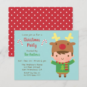 Cartes d'invitation pour une fête de Noël avec un 