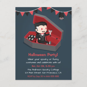 Cartes d'invitation pour une fête d'Halloween avec