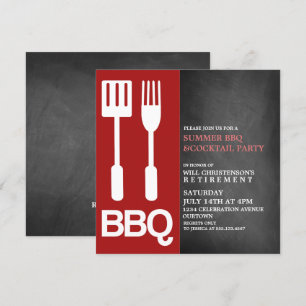 Cartes d'invitation pour une fête estivale de BBQ