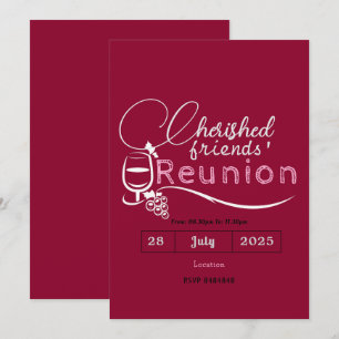 Cartes d'invitation pour une réunion d'amis chéris