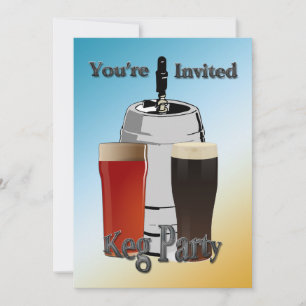 Cartes d'invitation pour une soirée baril de bière