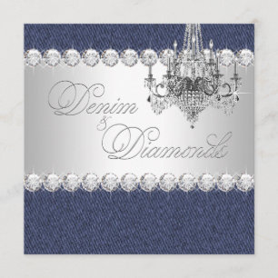 Cartes d'invitation pour une soirée Denim et Diama