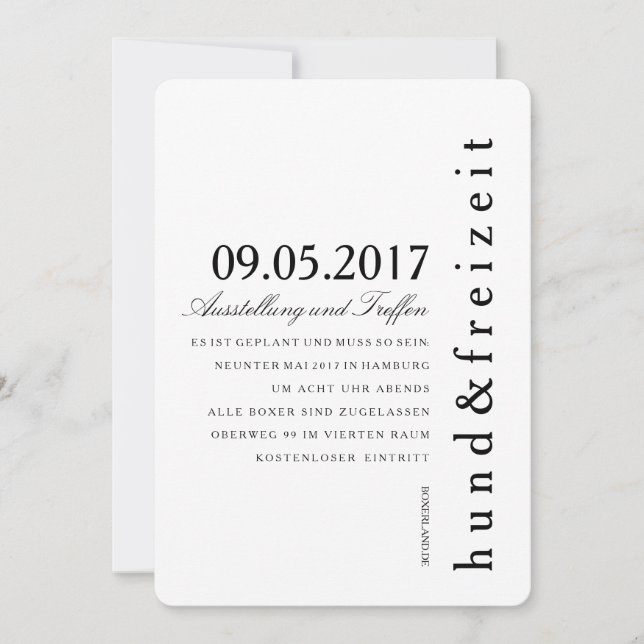 Cartes d'invitation puristes (Devant)