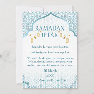 Cartes d'invitation Ramadan Mubarak – Iftar de fam
