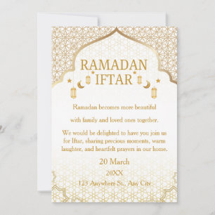 Cartes d'invitation Ramadan Mubarak – Iftar de fam