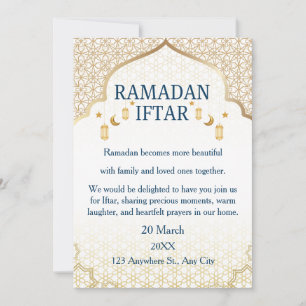 Cartes d'invitation Ramadan Mubarak – Iftar de fam