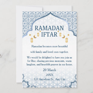 Cartes d'invitation Ramadan Mubarak – Iftar de fam