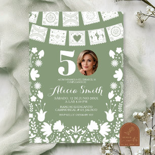 Cartes d'invitation Sage Green Mexicain Cielito Li