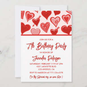 Cartes d'invitation simples pour son 7ème annivers