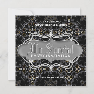 Cartes d'invitation spéciales Dark Medieval Tribal