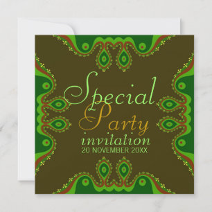Cartes d'invitation spéciales pour la fête de la D