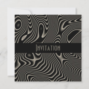 Cartes d'invitation Style Abstrait Noir & Blanc Im