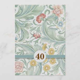 Cartes d'invitation vintage magnifiques pour le 40