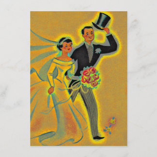 Cartes d'invitation vintage pour les 50 ans d'anni